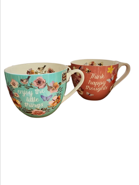 Bone China Jumbo Tea Cup Harvest Green Studio Set NEW
